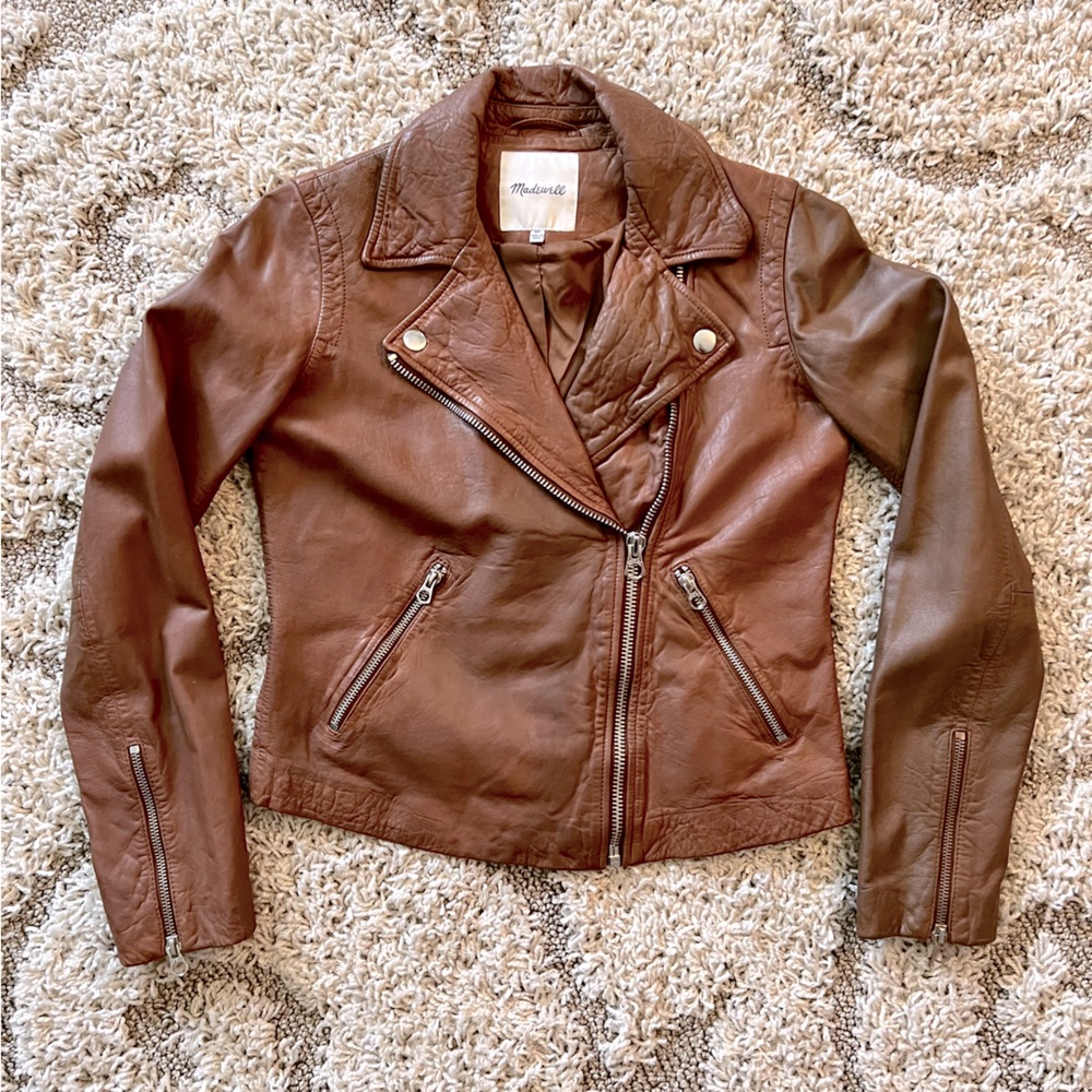 SOLD Madewell Washed Leather Motorcycle Jacket